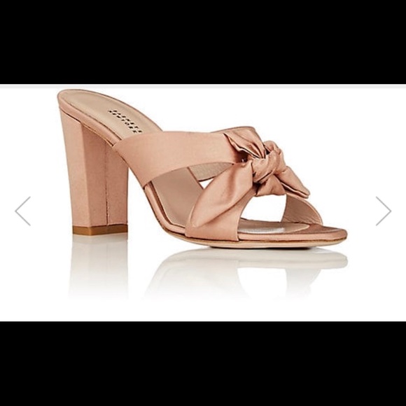 Flash sale Barneys New York bow tie satin mules - Picture 4 of 5